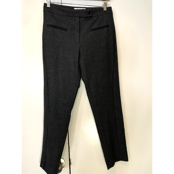 Mint Gerard Darel Houndstooth Wool-blend Leather Lined Pocket Pants 36 us4 30" - Picture 1 of 7